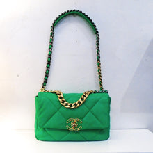 Load image into Gallery viewer, Chanel Vintage 19 Green Lambskin