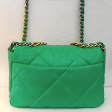 Load image into Gallery viewer, Chanel Vintage 19 Green Lambskin