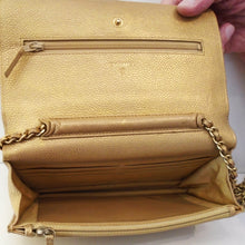 Load image into Gallery viewer, Chanel Vintage Gold Caviar Leather WOC