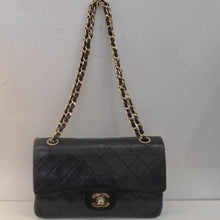 Load image into Gallery viewer, Chanel Vintage Black Lambskin Double Flap 23