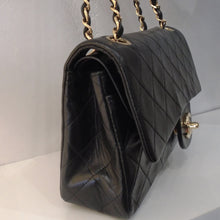 Load image into Gallery viewer, Chanel Vintage Black Lambskin Double Flap 23