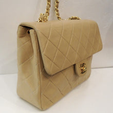 Load image into Gallery viewer, Chanel Vintage Beige Single Flap 20 Lambskin