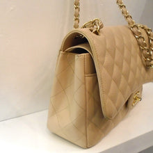 Load image into Gallery viewer, Chanel Vintage Cream Caviar Double Flap 30