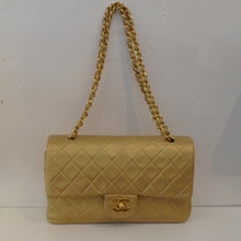 Load image into Gallery viewer, Chanel Vintage Gold Double Flap 25