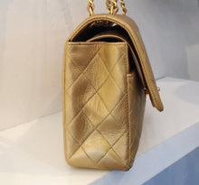 Load image into Gallery viewer, Chanel Vintage Gold Double Flap 25