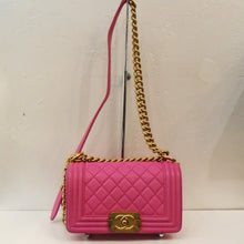 Load image into Gallery viewer, Chanel Vintage Small Hot Pink Boy Bag