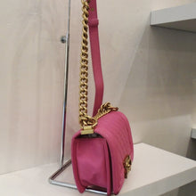 Load image into Gallery viewer, Chanel Vintage Small Hot Pink Boy Bag