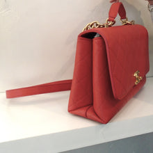 Load image into Gallery viewer, Chanel Vintage Tomato Caviar Leather Top Handle