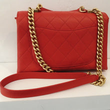 Load image into Gallery viewer, Chanel Vintage Tomato Caviar Leather Top Handle