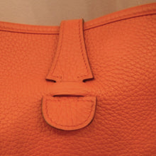 Load image into Gallery viewer, Hermes Vintage Orange Clemence Leather Evelyn PM