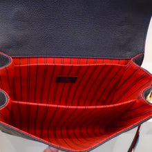Load image into Gallery viewer, Louis Vuitton Vintage Navy Metis Burgundy Trimmed Pochette