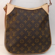 Load image into Gallery viewer, This Louis Vuitton Vintage Monogram Odeon Crossbody has light camel trim and gold hardware. It has a back pocket and the interior is brown.