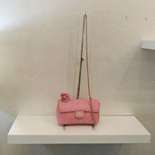Load image into Gallery viewer, Chanel Vintage Limited Edition Pink Lambskin Chocolate Bar Flap