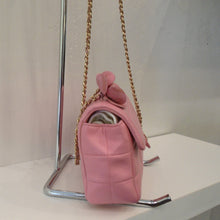 Load image into Gallery viewer, Chanel Vintage Limited Edition Pink Lambskin Chocolate Bar Flap