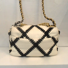 Load image into Gallery viewer, Chanel Vintage 19 Two Tone Cotton &amp; Leather Bag
