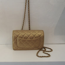 Load image into Gallery viewer, Chanel Vintage Gold Caviar Leather WOC

