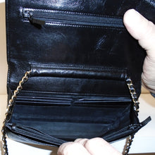 Load image into Gallery viewer, Chanel Vintage Black Caviar Leather Half Moon WOC
