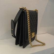 Load image into Gallery viewer, Chanel Vintage Black Caviar Leather Le Boy Series 27
