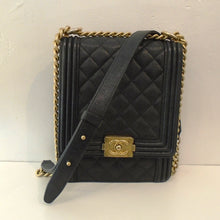 Load image into Gallery viewer, Chanel Vintage Black Caviar Leather Le Boy Series 27
