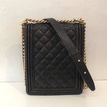 Load image into Gallery viewer, Chanel Vintage Black Caviar Leather Le Boy Series 27
