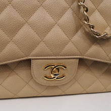 Load image into Gallery viewer, Chanel Vintage Cream Caviar Double Flap 30
