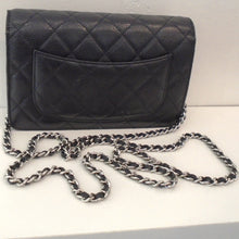 Load image into Gallery viewer, Chanel Vintage Caviar Leather Navy WOC With Silver Hardware
