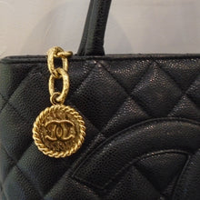 Load image into Gallery viewer, Chanel Vintage Caviar Leather Top Handle Medallion Bag
