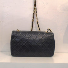 Load image into Gallery viewer, Chanel Vintage  Navy Lambskin Full Flap
