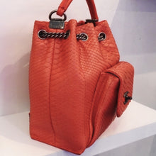 Load image into Gallery viewer, Chanel Vintage Red Python Urban Backpack
