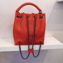 Load image into Gallery viewer, Chanel Vintage Red Python Urban Backpack
