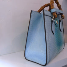 Load image into Gallery viewer, Gucci Vintage Blue Python Diana Bag
