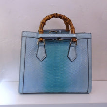 Load image into Gallery viewer, Gucci Vintage Blue Python Diana Bag
