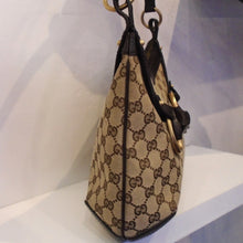 Load image into Gallery viewer, Gucci Vintage Canvas Brown Snaffale Hobo
