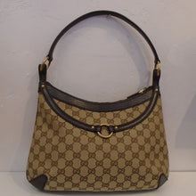 Load image into Gallery viewer, Gucci Vintage Canvas Brown Snaffale Hobo
