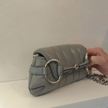 Load image into Gallery viewer, Gucci Vintage Grey Horsebit Shoulder Bag
