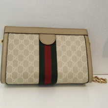 Load image into Gallery viewer, Gucci Vintage Ophidia Beige &amp; Cream Shoulder Bag
