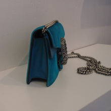 Load image into Gallery viewer, Gucci Vintage Teal Velvet Mini Dionysus
