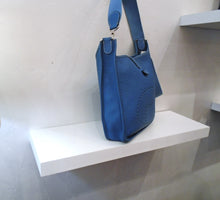 Load image into Gallery viewer, Hermes Vintage Evelyne PM Blue Clemence Leather
