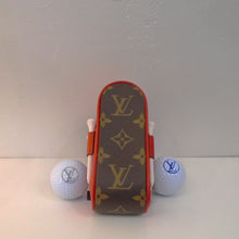 Load image into Gallery viewer, Louis Vuitton Vintage Andrews Red Golf Ball Case
