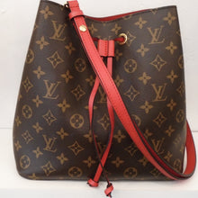 Load image into Gallery viewer, This Louis Vuitton Vintage Monogram/Red N`eo N`oe is in the original monogram pattern and has gold hardware and red trim. The interior of this bag is Red.

