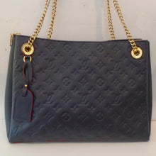 Load image into Gallery viewer, Louis Vuitton Vintage Navy Empreinte Leather Surene MM Tote
