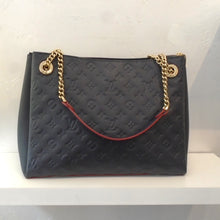 Load image into Gallery viewer, Louis Vuitton Vintage Navy Empreinte Leather Surene MM Tote
