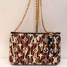 Load image into Gallery viewer, Louis Vuitton Vintage Reverse Jungle Double Pochette Crossbody
