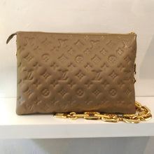 Load image into Gallery viewer, Louis Vuitton Vintage Lambskin Taupe Coussin MM
