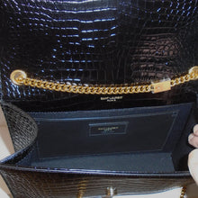 Load image into Gallery viewer, YSL Crocodile Embossed Leather &quot;Kate&quot;
