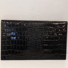 Load image into Gallery viewer, YSL Crocodile Embossed Uptown Clutch
