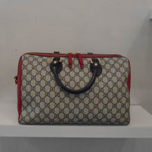 Load image into Gallery viewer, Gucci Vintage Navy &amp; Red Top Handle Boston
