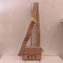 Load image into Gallery viewer, This C DIOR Montaigne #30 Box bag is in the color of baby pink and has gold hardware. It has a thick shoulder strap with an adjustable buckle.
