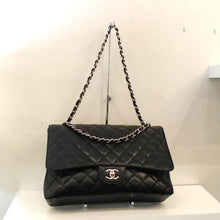Load image into Gallery viewer, Chanel Vintage  Black Caviar Maxi with Silver Hardware
