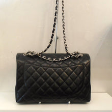 Load image into Gallery viewer, Chanel Vintage  Black Caviar Maxi with Silver Hardware
